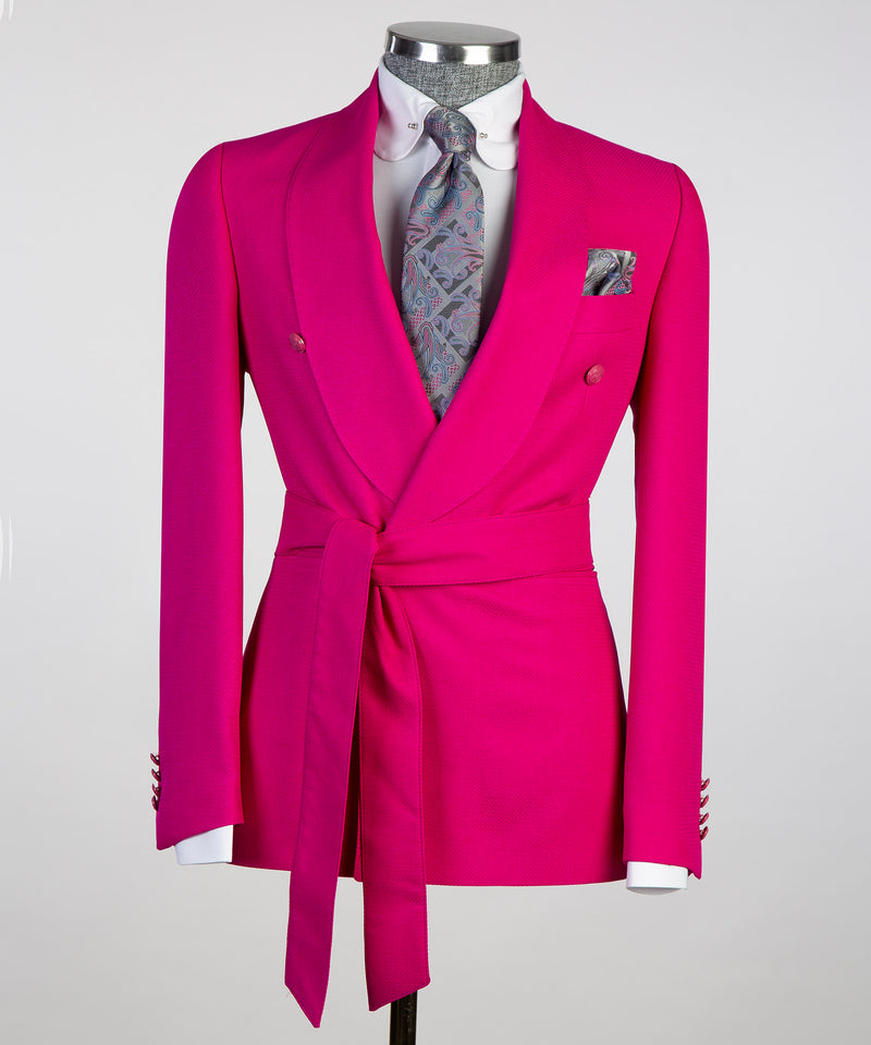 Belted Fuchsia Suit