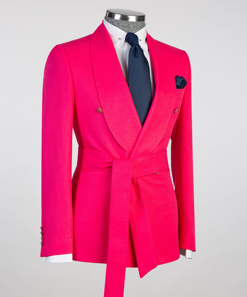 Belted Neon Pink Suit