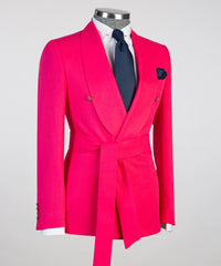 Belted Neon Pink Suit