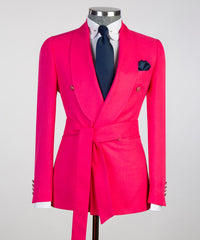 Belted Neon Pink Suit