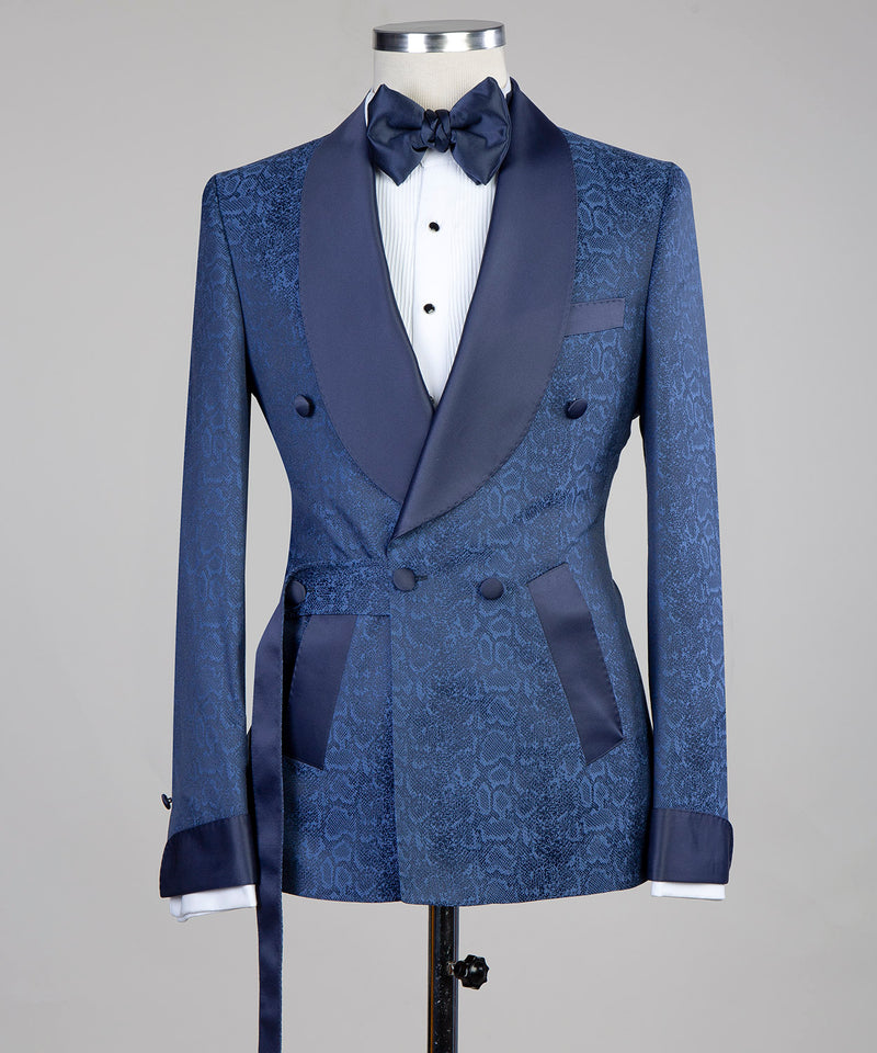 Belted Tuxedo Blue