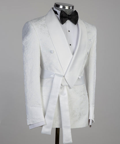 Belted White Tuxedo