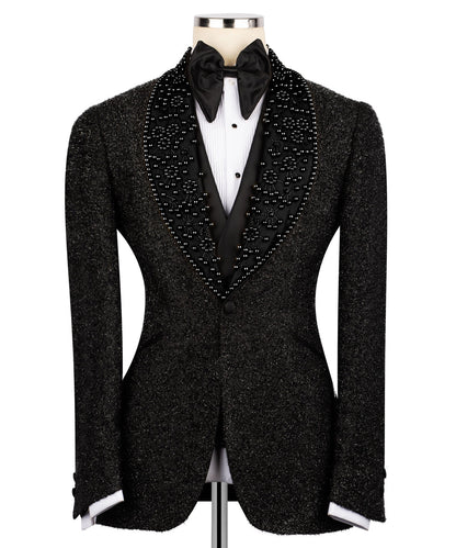 Black Anthracite Beaded Tuxedo