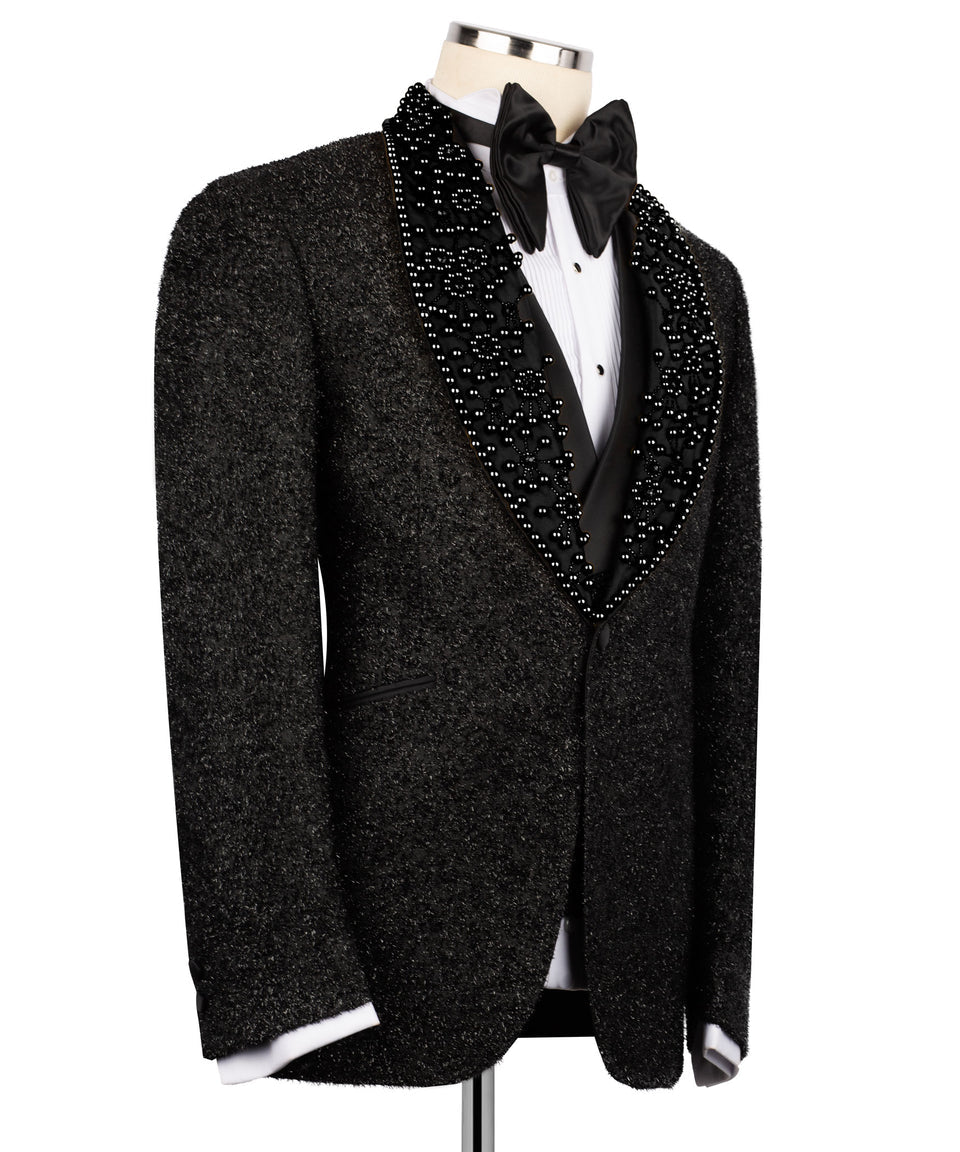 Black Anthracite Beaded Tuxedo