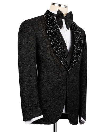Black Anthracite Beaded Tuxedo