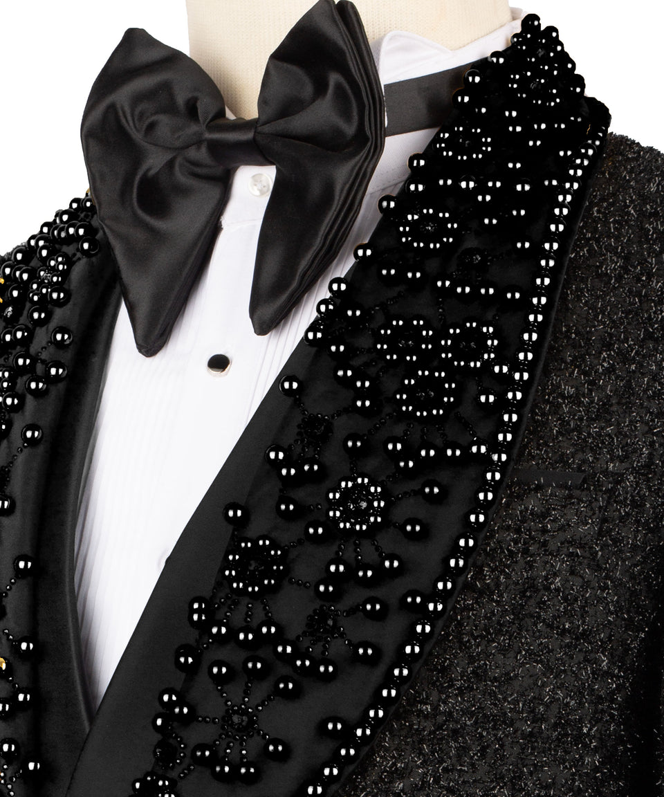 Black Anthracite Beaded Tuxedo