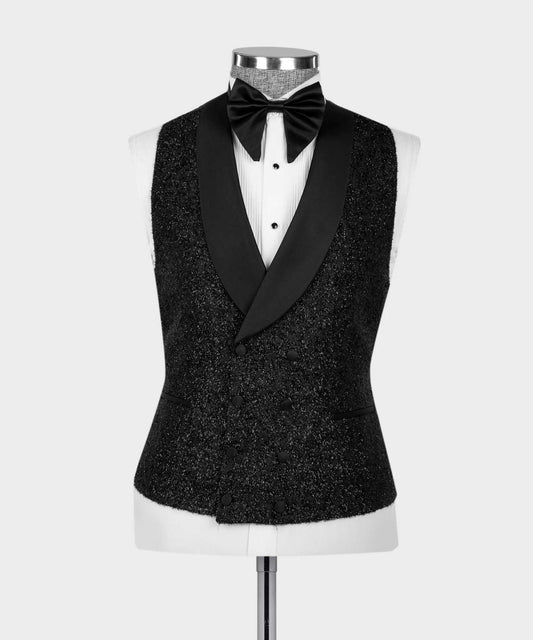 Black Triple Classic Tuxedo Vest