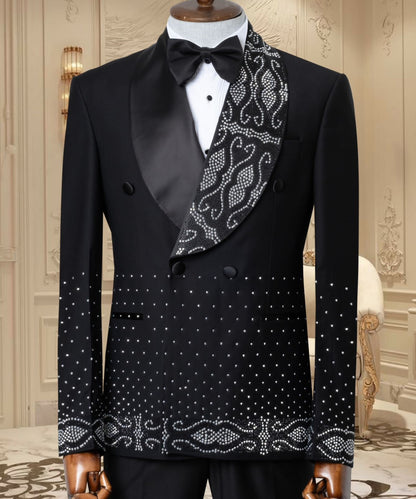 Black Tuxedo With White Stones