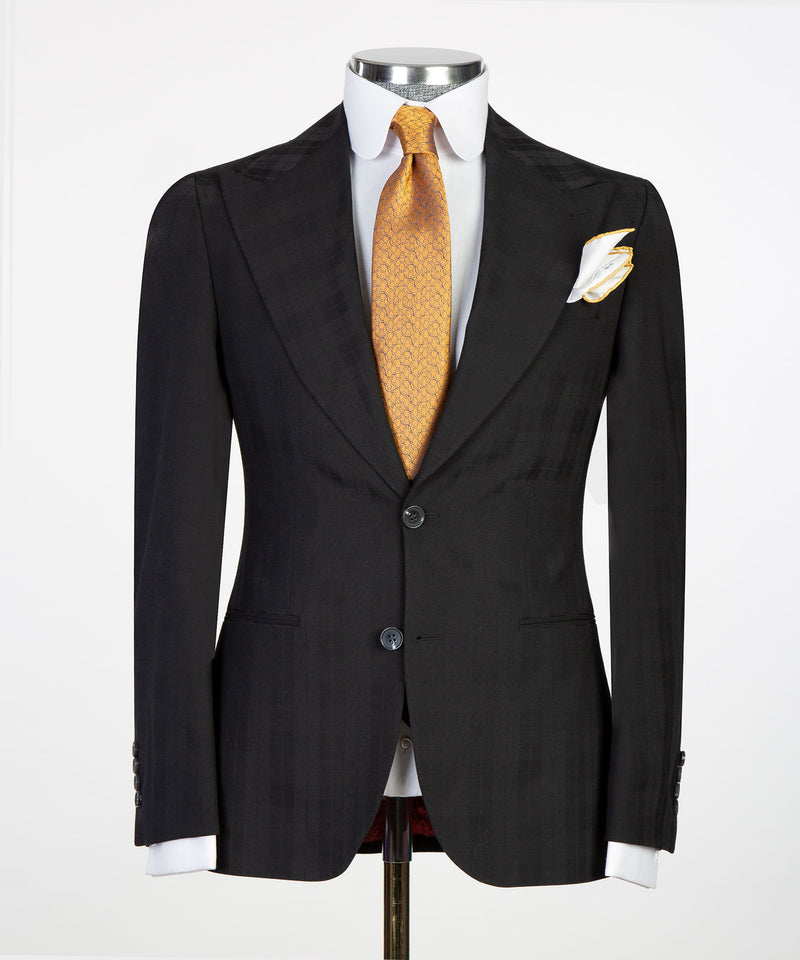 Black Business Plaid Suit