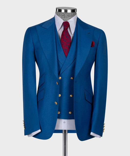 Blue Virtuoso Three-piece Suit