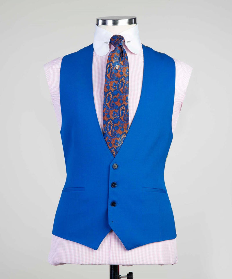 Blue 3 Piece Suit For Men