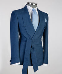 Belted Blue Suit