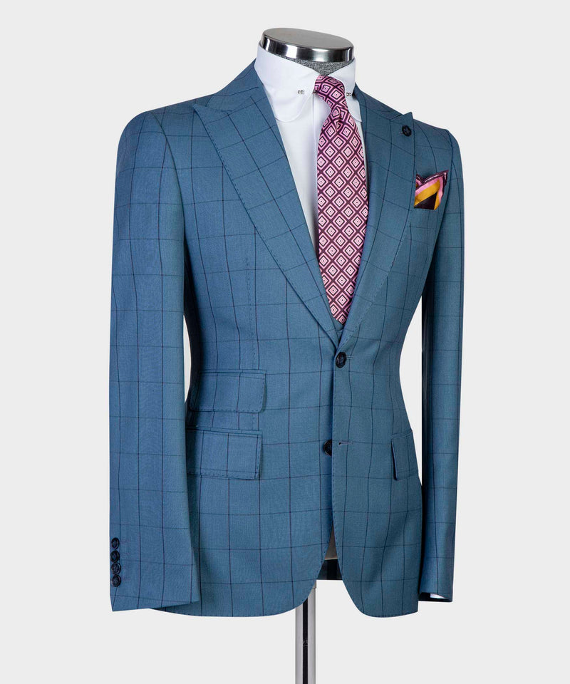 Blue Plaid Suit