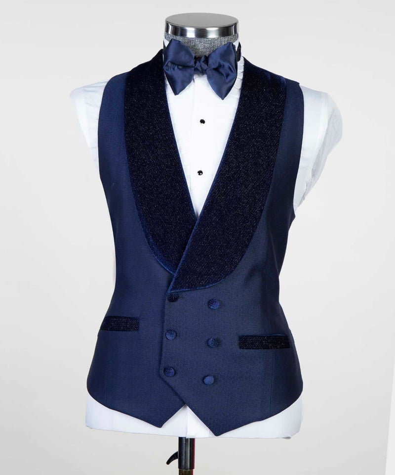 Blue Shinning Collar Tuxedo