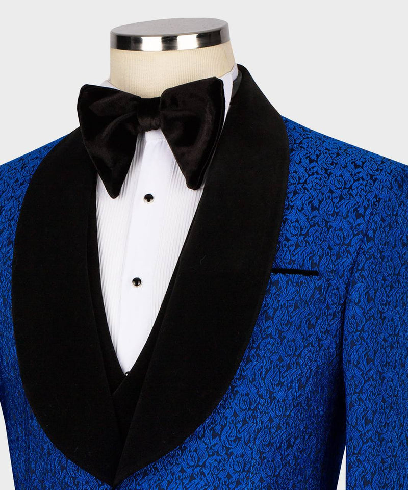 Blue Textured Tuxedo