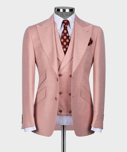 Blush Authority – Double-Breasted Suit