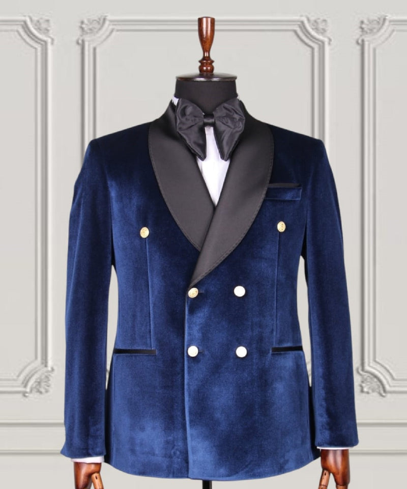 Boatswain Blue Velvet Double Breasted Tuxedo 