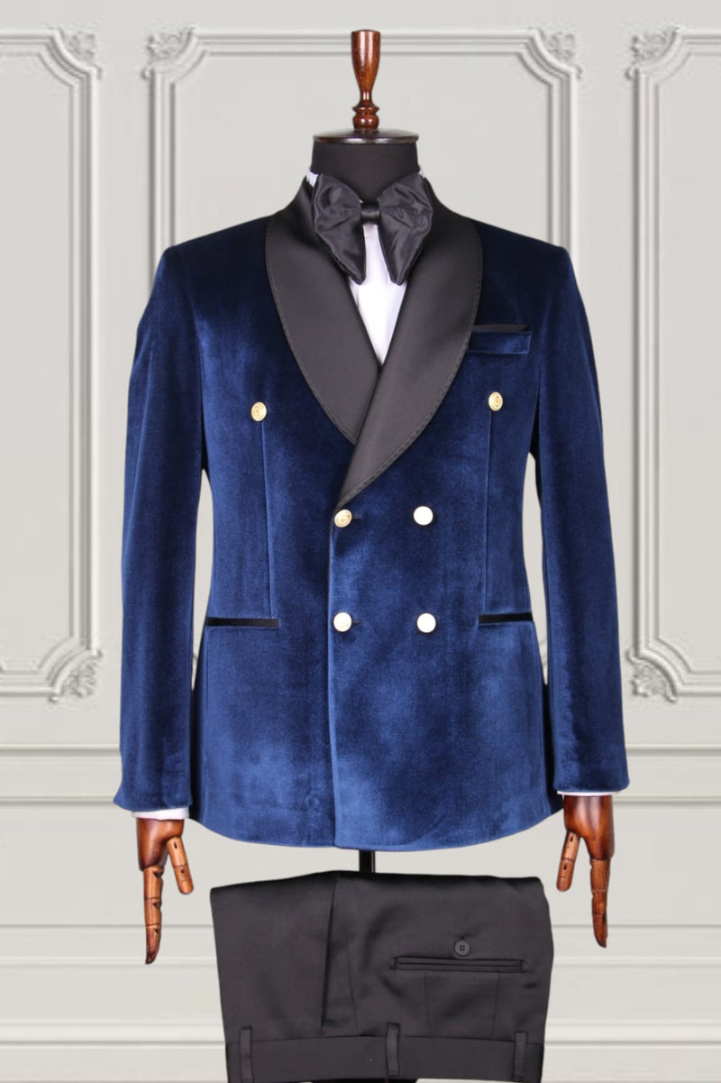 Boatswain Blue Velvet Double Breasted Tuxedo 