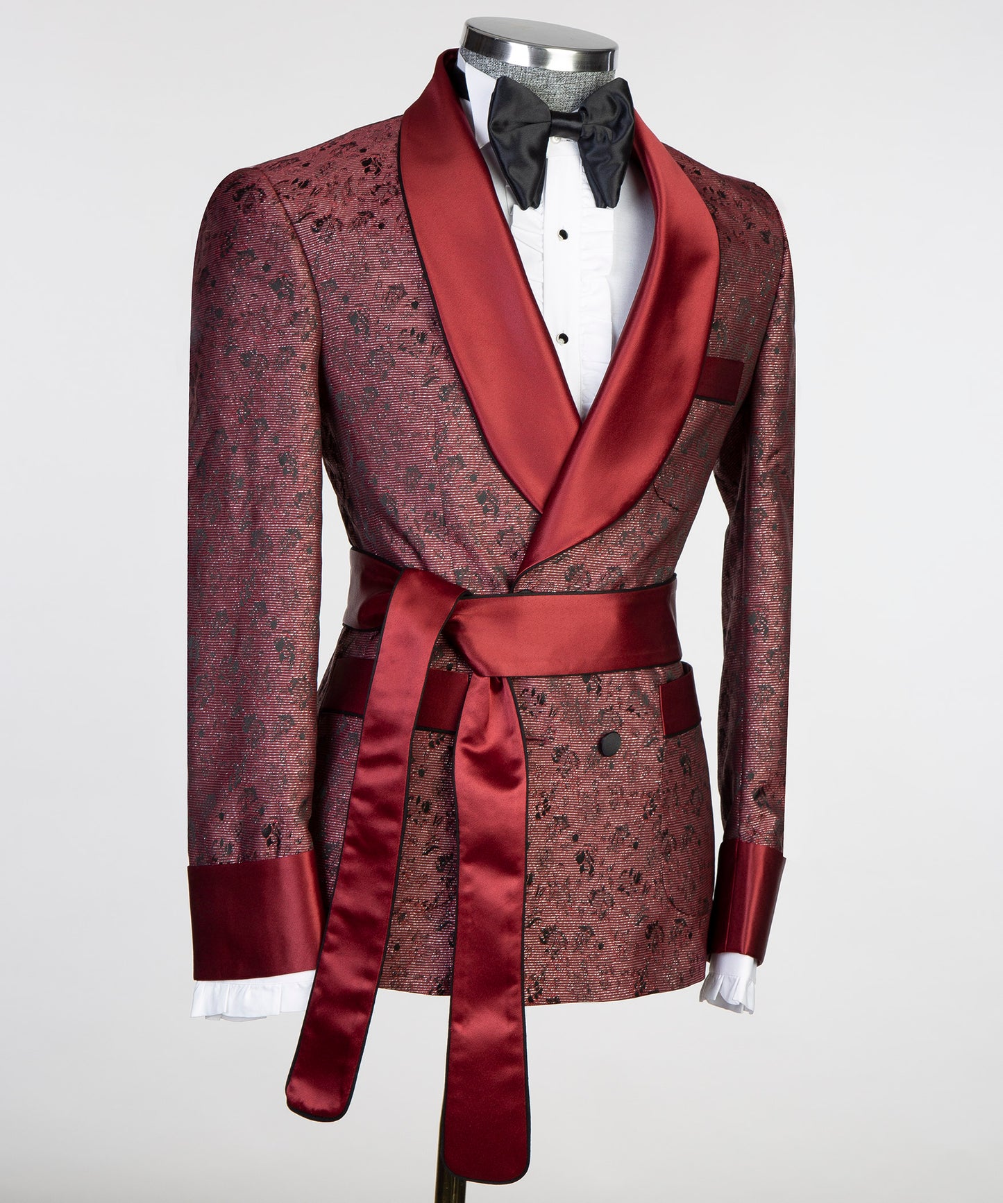 Burgundy Belted Suit