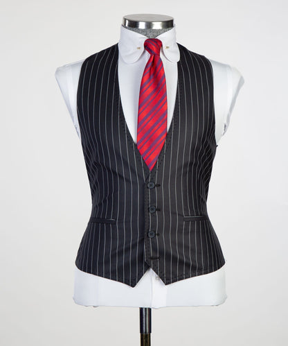 Business Black Striped Suit