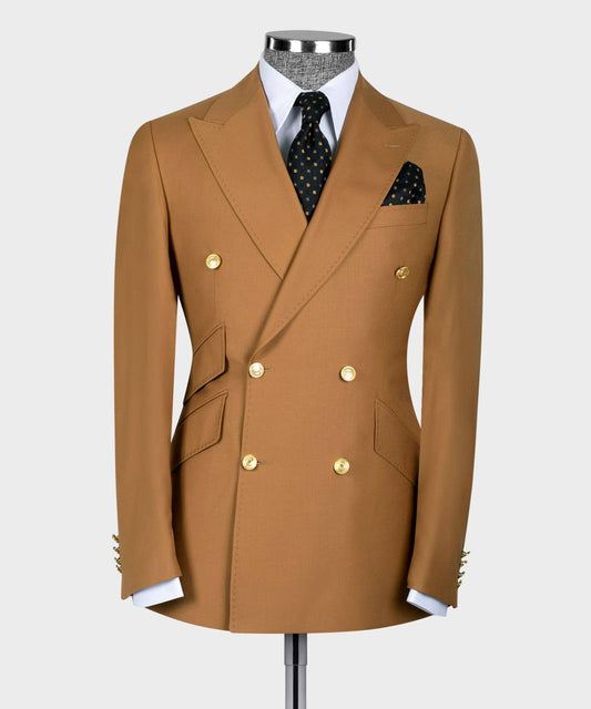 Camel Commander Double-Breasted Suit