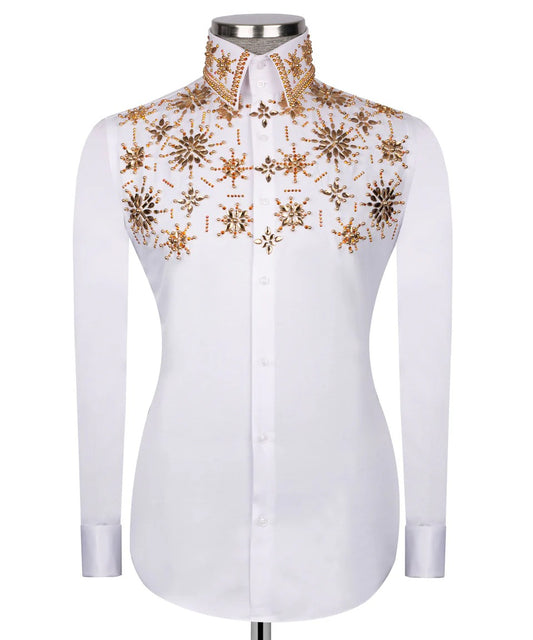 ✨ "Celestial Ember" – Camisa blanca