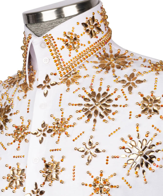 ✨ "Celestial Ember" – Camisa blanca