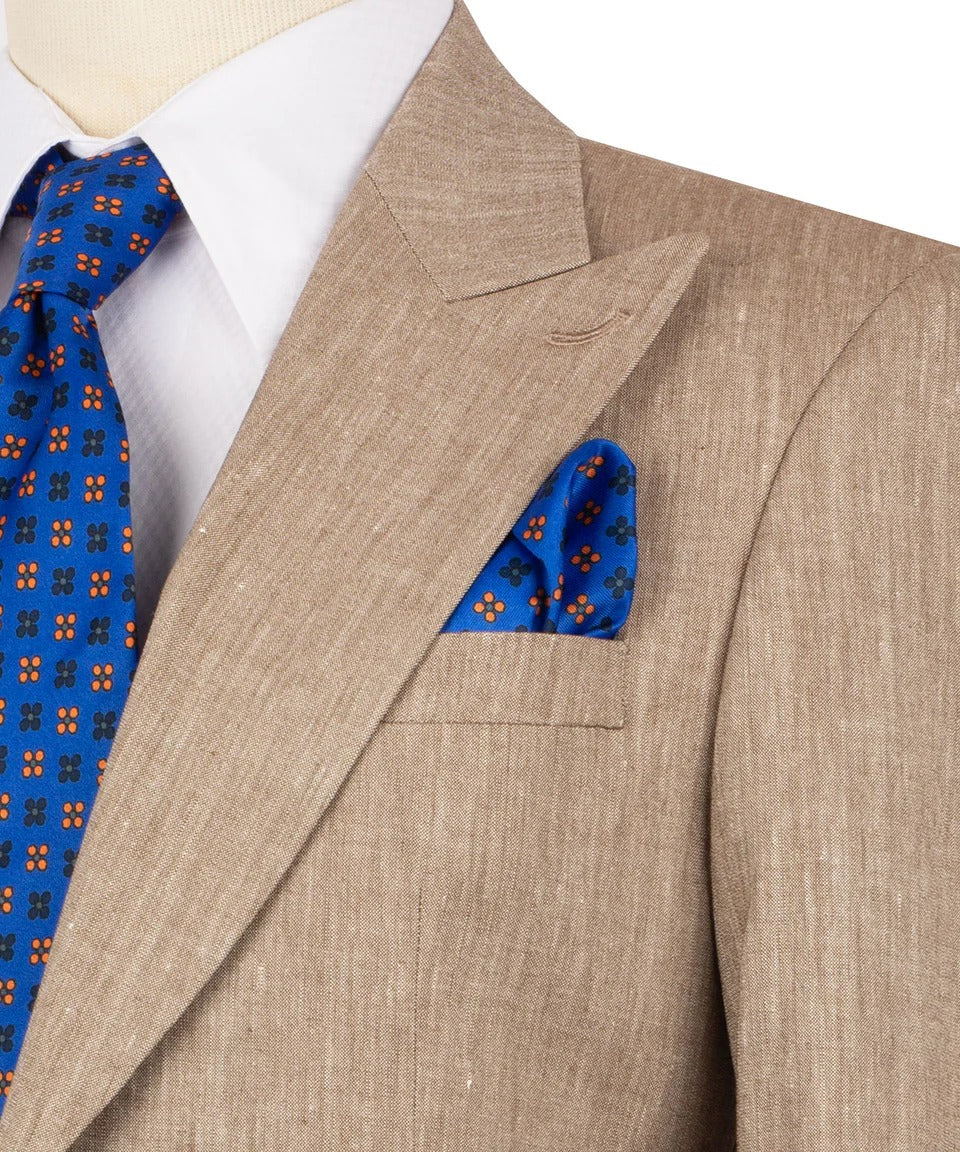 Beige linen blazer for men