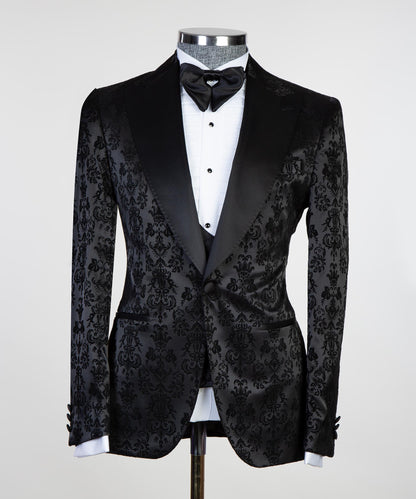 Classic Black Double Breasted Tuxedo