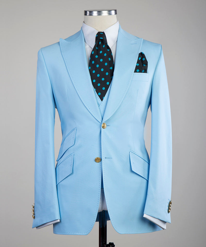 Classic Business Sky Blue Suit