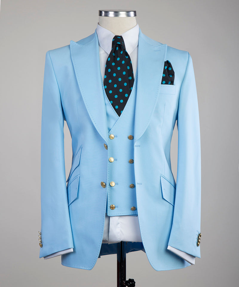 Classic Business Sky Blue Suit