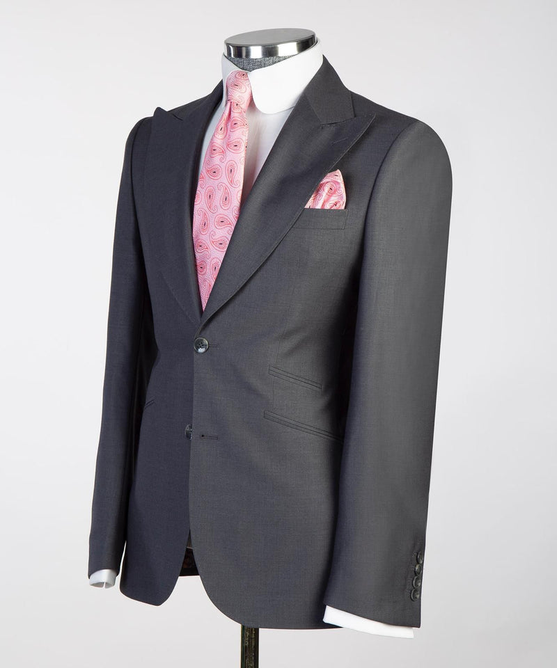 Classic Charcoal Dark Grey Suit For Men