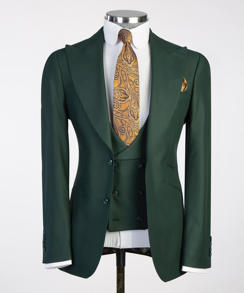 Classic Dark Green Suit For Men 