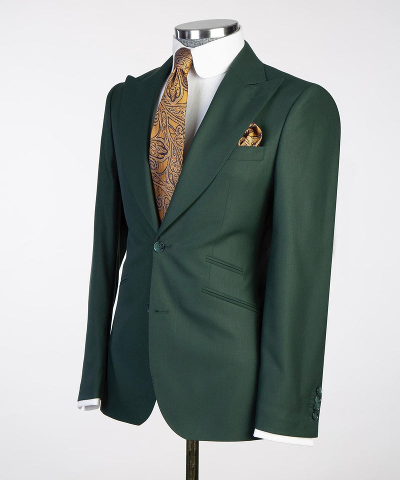 Classic Dark Green Suit For Men 