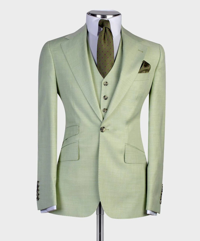 Classic Light Green 3 Piece Suit 