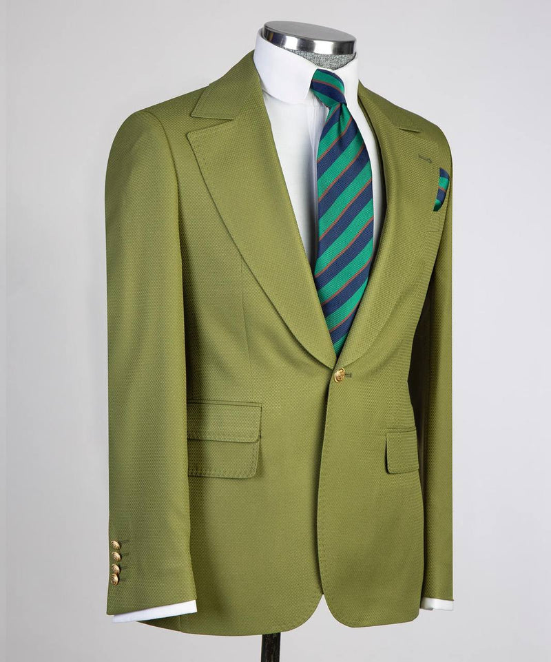 Classic Olive Green 3 Piece Suit 