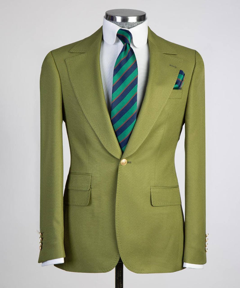 Classic Olive Green 3 Piece Suit 