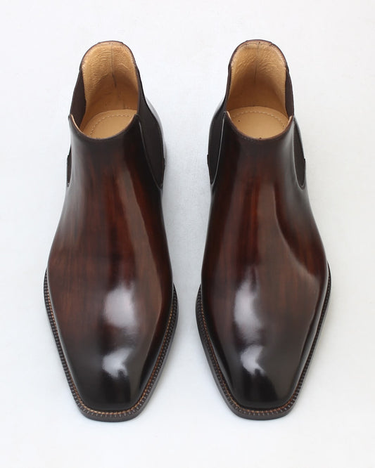 “Coffee Burnish” Chelsea Boots