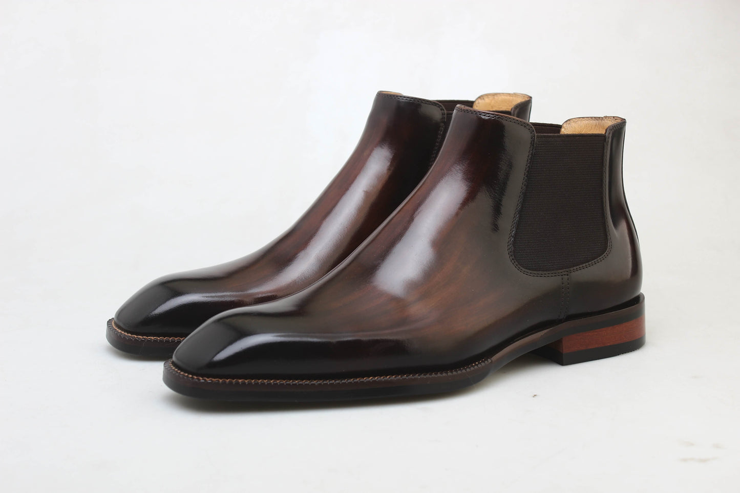 “Coffee Burnish” Chelsea Boots