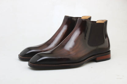 “Coffee Burnish” Chelsea Boots