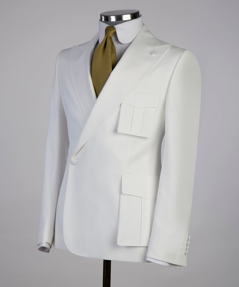 Cream 3 Piece Suit For Men