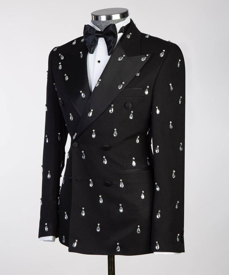 Crystal Stoned Black Tuxedo