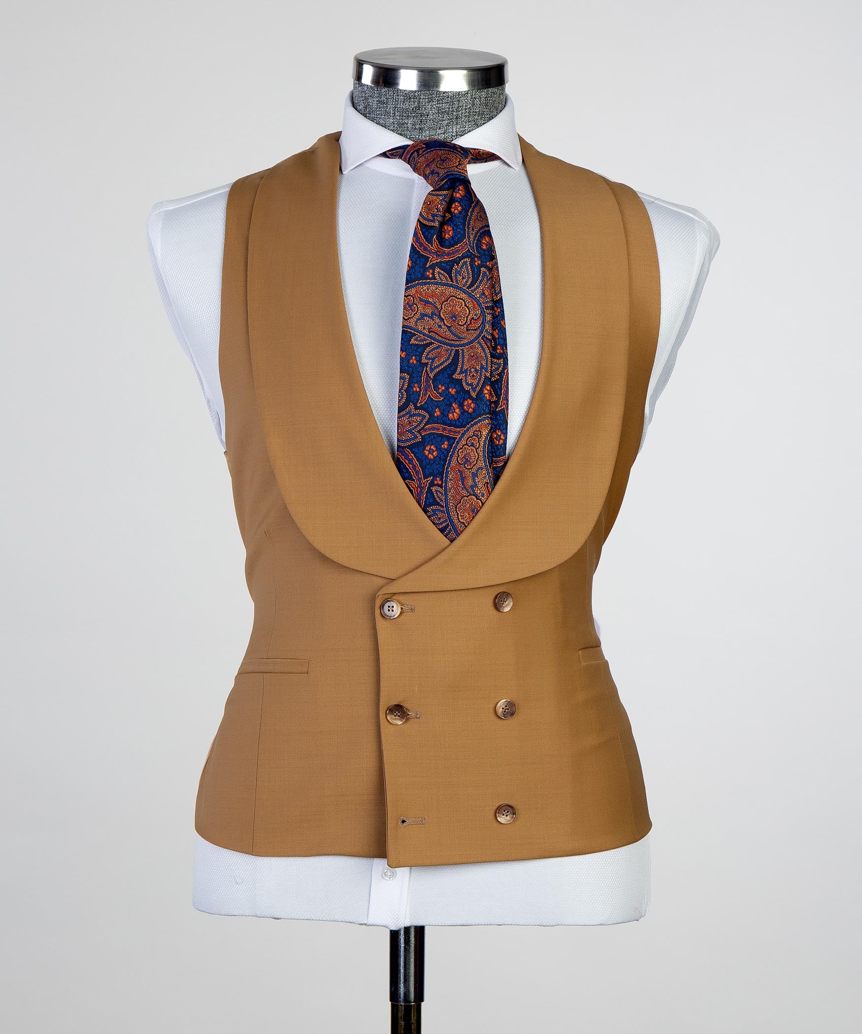 Deep Orange 3 Piece Suit For Men