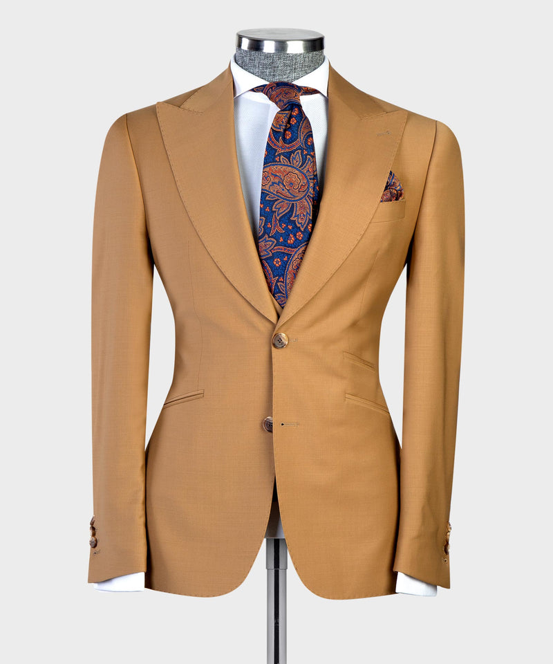 Deep Orange 3 Piece Suit For Men