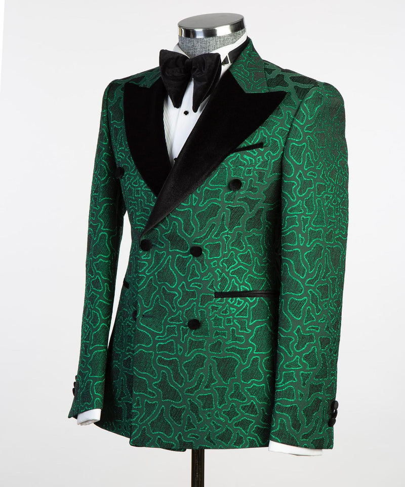 Designer Dark Green Tuxedo Wedding 