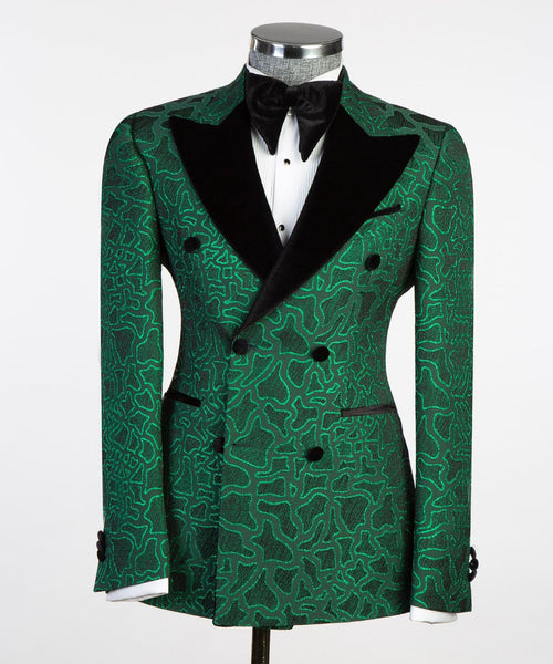 Designer Dark Green Tuxedo Wedding 