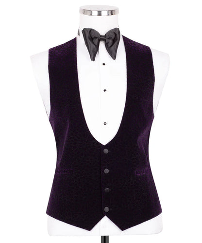 Purple Velvet Tuxedo with Collar