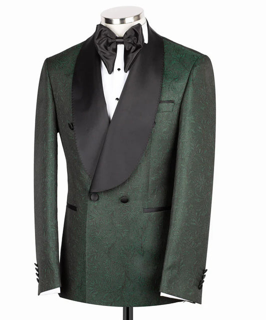Smoking croisé vert brillant
