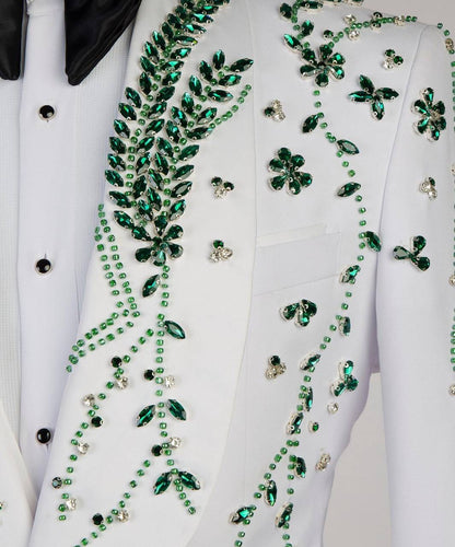 “Emerald Ivy” White Tuxedo