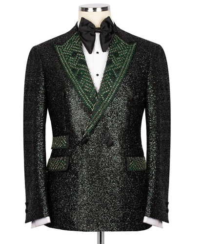 Emerald Reign Beaded Velvet Tuxedo